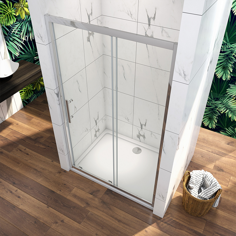 Sliding Door Shower Enclosure Walk In Wet Room 8mm EasyClean Glass