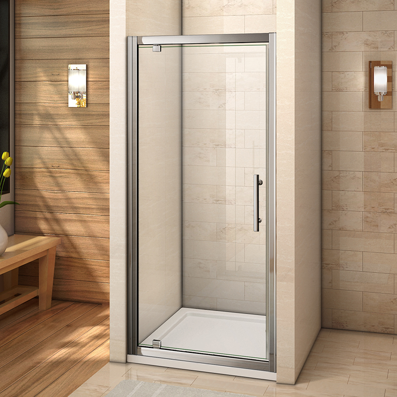 New Pivot Shower Door Enclosure Walk In Safety Glass Screen Cubicle 700
