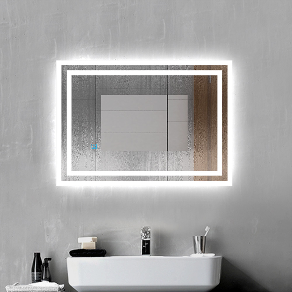 Illuminated Bathroom LED Mirror with Demister Touch Control Backlit