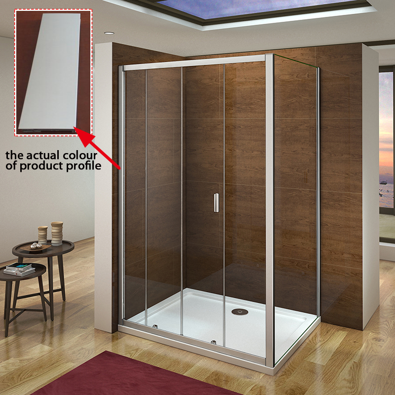 1000/1100/1200/1400mm Sliding Shower Enclosure Glass Door&Side Panel