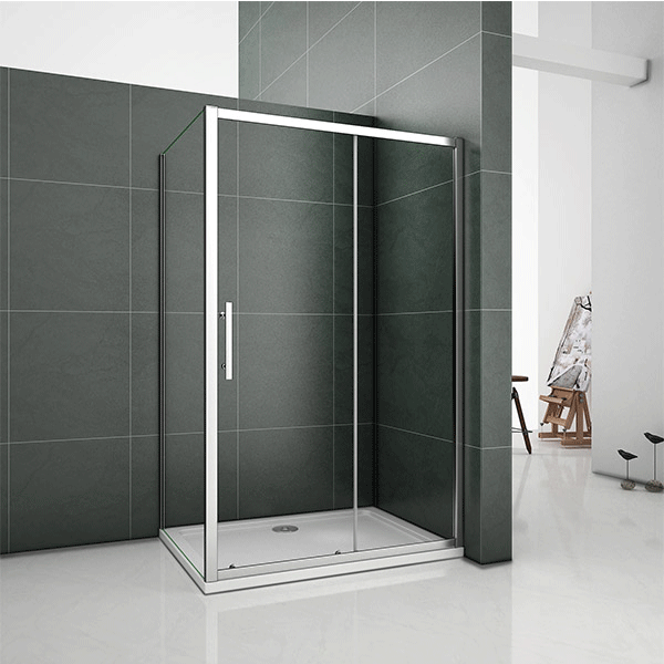 ELEGANT 1000mm Black Sliding Shower Door Modern India | Ubuy