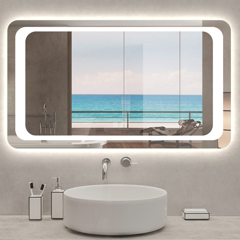Extra Large Led Bathroom Wall Mirror, Large Horizontal Bathroom Mirrors