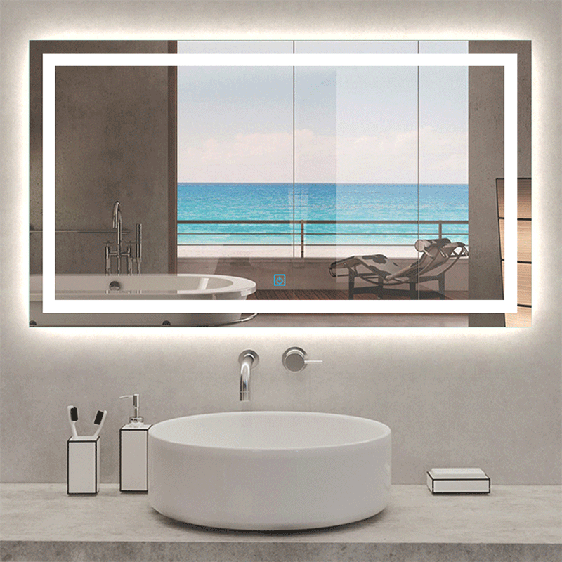 Extra Large Led Bathroom Wall Mirror, Large Bathroom Mirror With Shelves