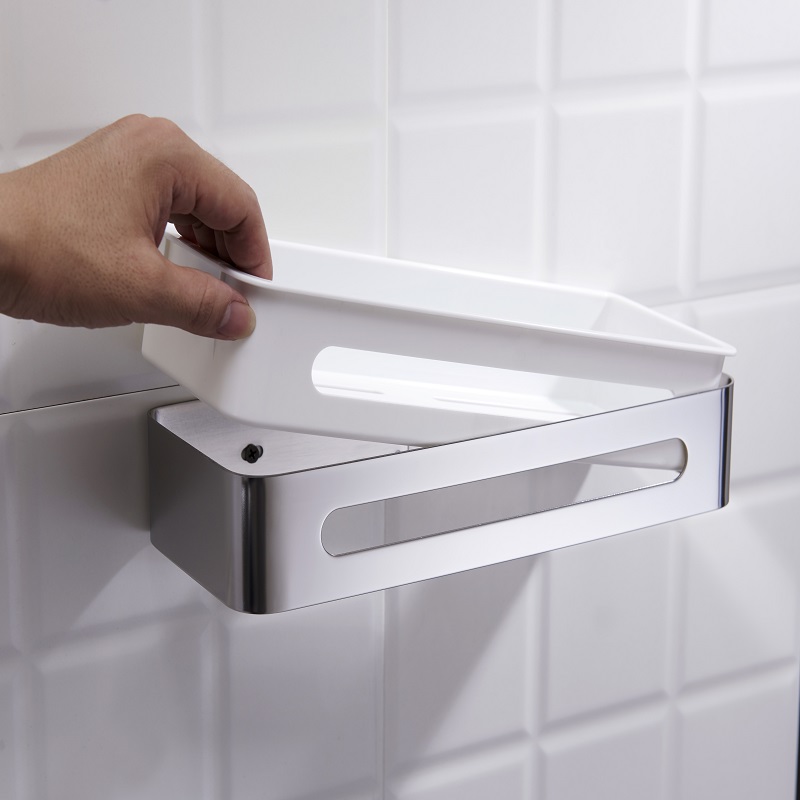 Estante de Baño de Esquina Ducha Estantería Cesta Montaje Pared