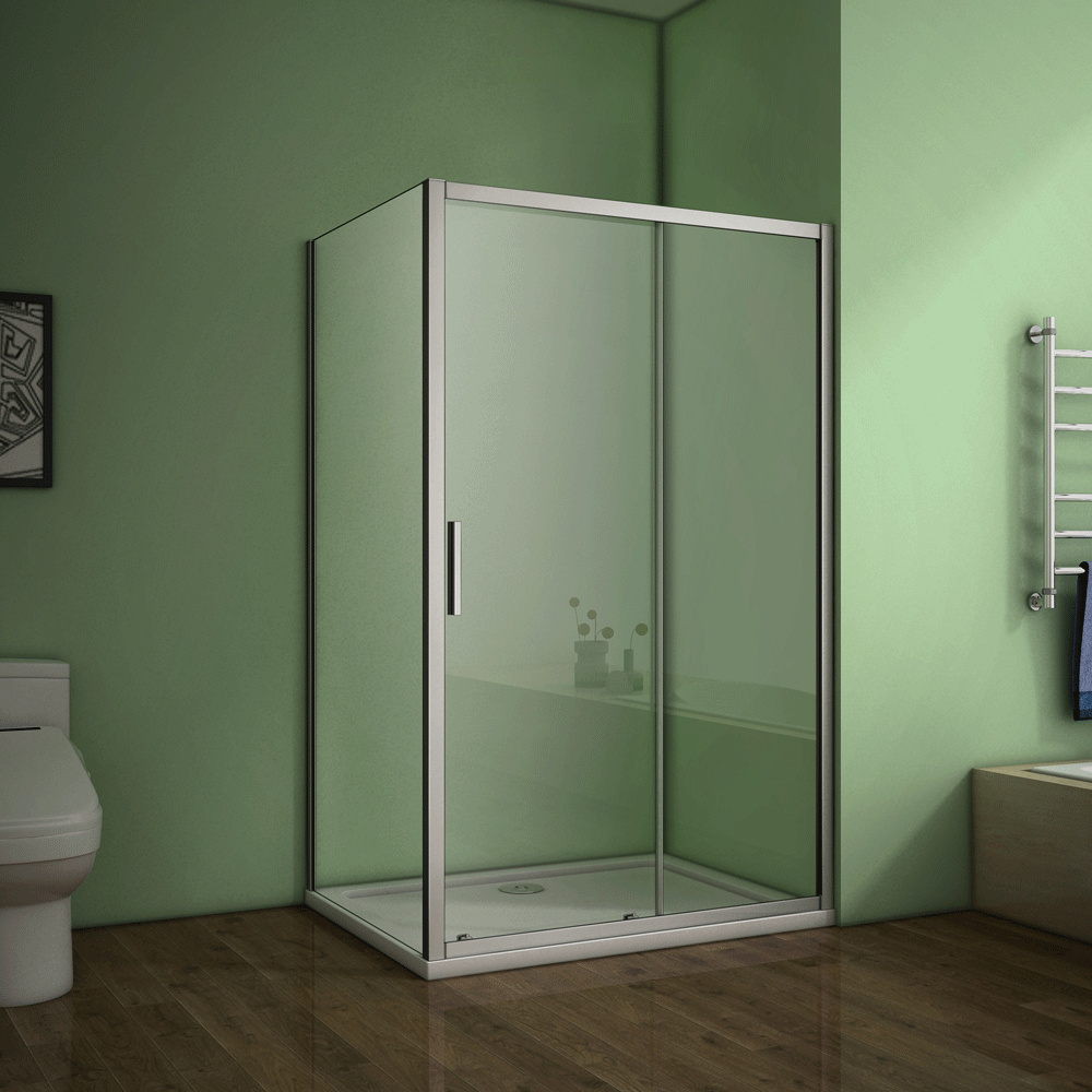 1000/1100/1200/1400mm Sliding Shower Enclosure Glass Door&Side Panel